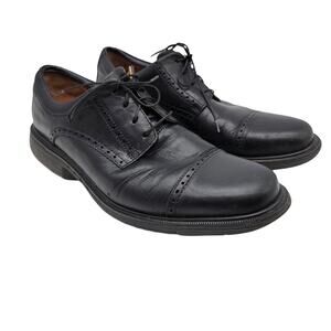Clarks Unstructured Oxford Shoes Men's 8.5 Black Leather Lace Up